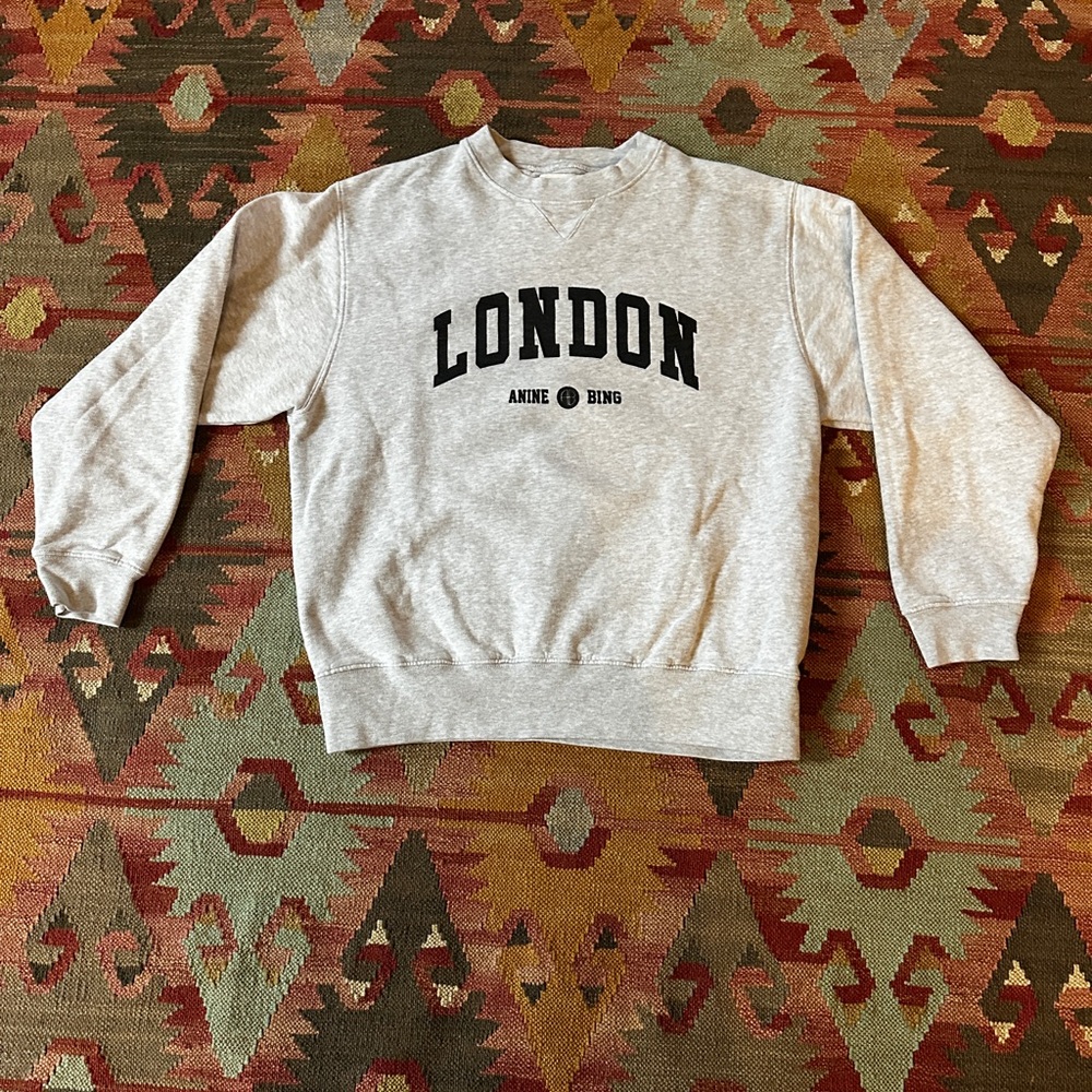 Anine Bing Gray London Sweatshirt size medium
